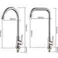 thumbnail image 2 of Stainless Steel Faucet Single Cold Water Faucet Vertical Bathroom Faucet Kitchen Water Faucet Style 2, 2 of 4