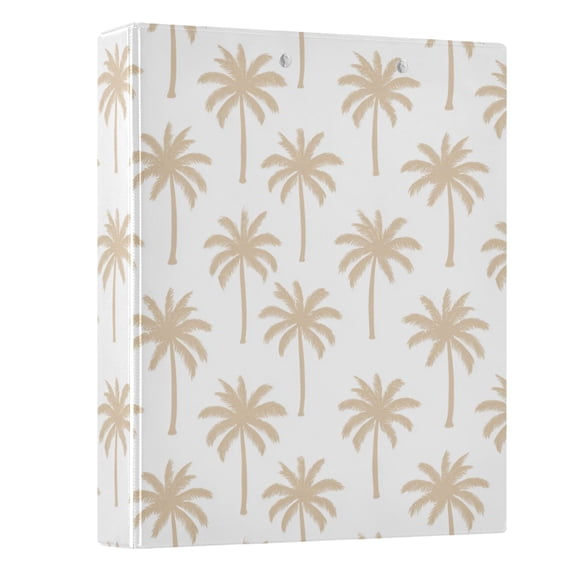 Three Ring Binder Minimalist Palm Tree 1.5 Inch Round Binder D-Rings for Office Supplies and More