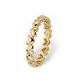 thumbnail image 2 of PalmBeach Jewelry Polished Heart-Link Eternity Ring in Solid 10k Yellow Gold, 2 of 4