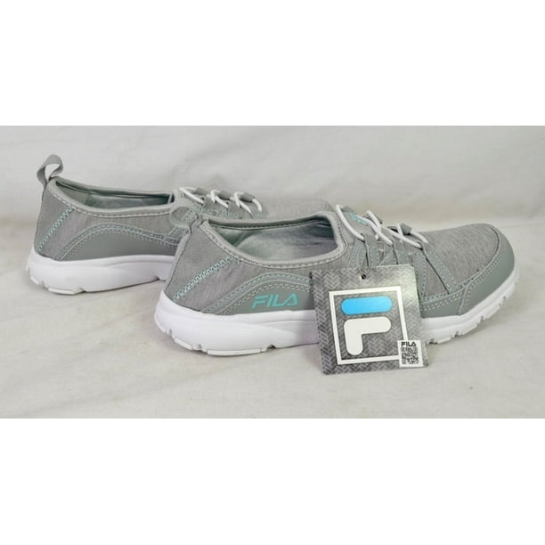 Fila Ladies Pilota Slip On Walking Shoe Sneaker Grey White Mint 6 Walmart