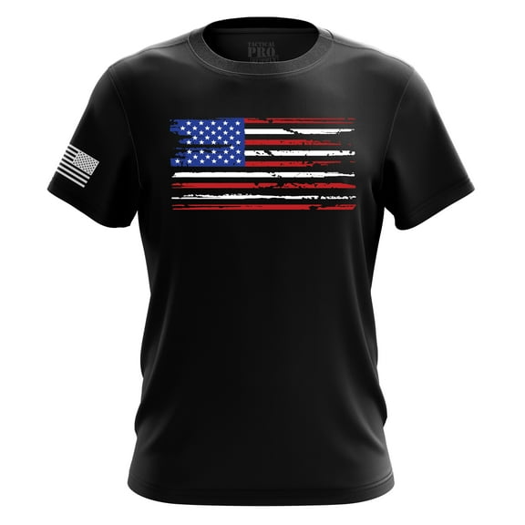 American Flag Patriotic Men’s T-Shirt, Lightweight Classic Fit Short Sleeve Shirt