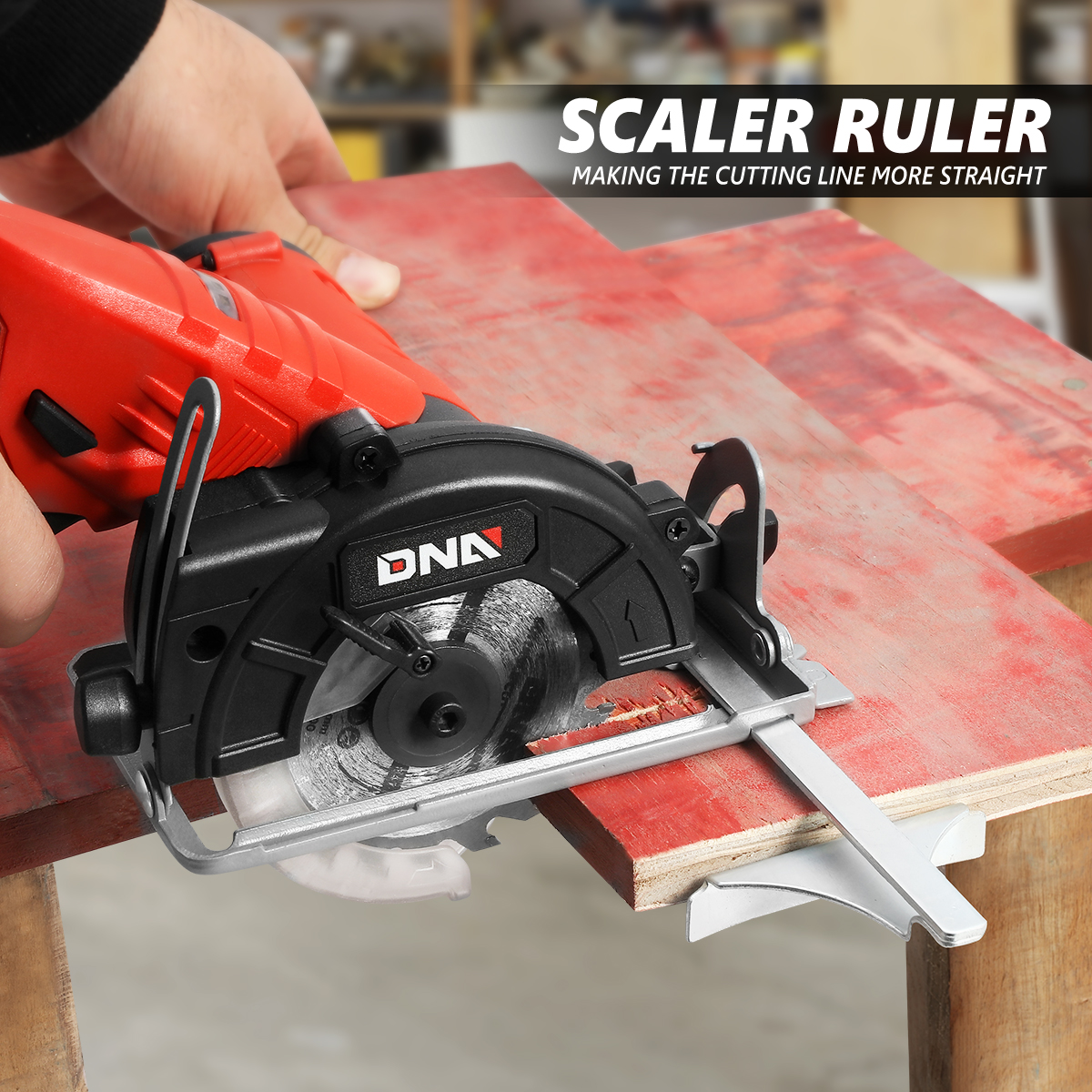 DNA Motoring TOOLS-00174 12V Compact Cordless Circular Saw with 85mm 20T  Blade and Hex Key Red