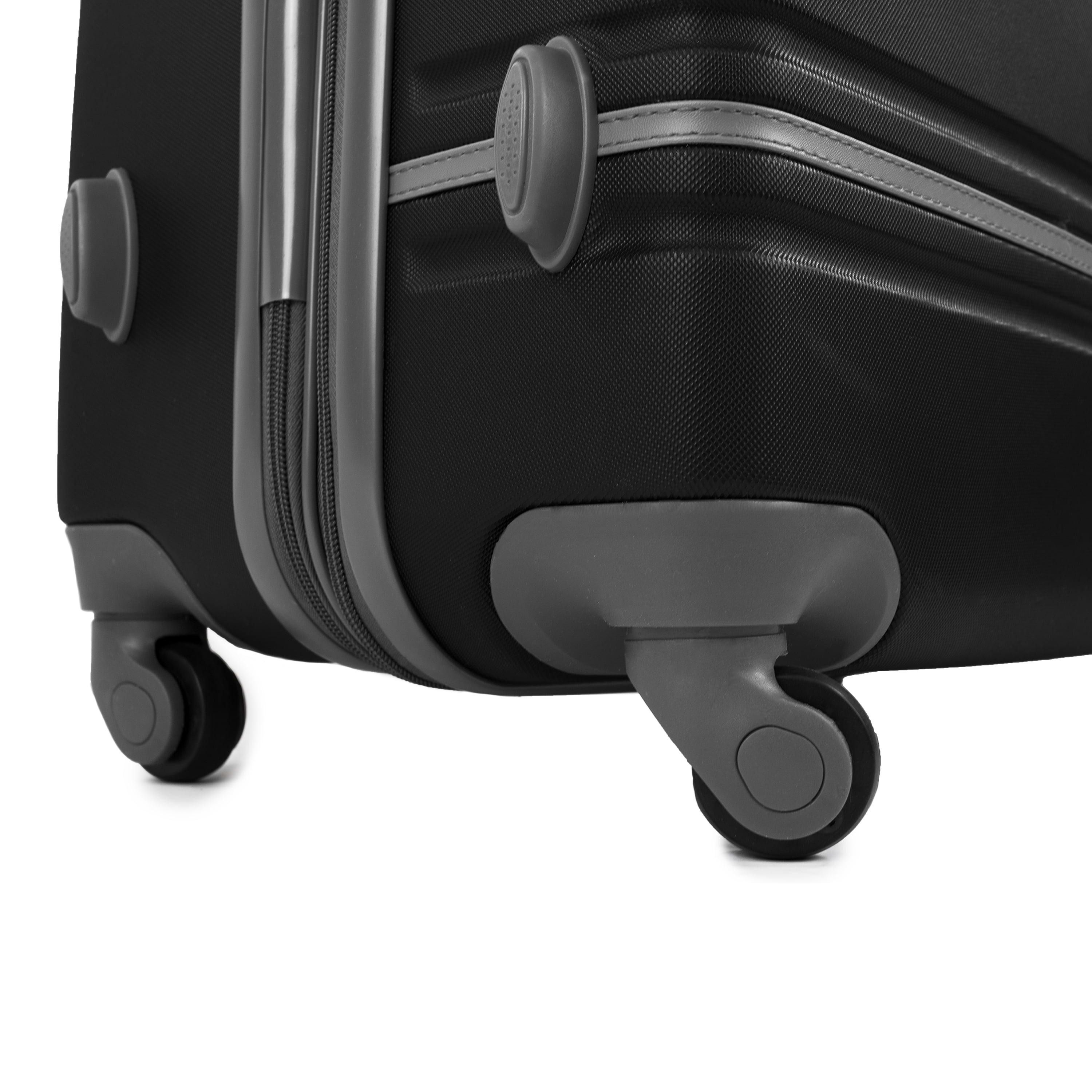 Varsity 2-Piece Carry-On 20"/11" Cosmetic Weekender Luggage Set, Black/Grey