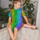thumbnail image 4 of Balery Glitter Rainbow Conjunto de Pijama Infantil de Manga Corta con Estampado – Ropa de Dormir de Algodón Suave-Small, 4 of 6