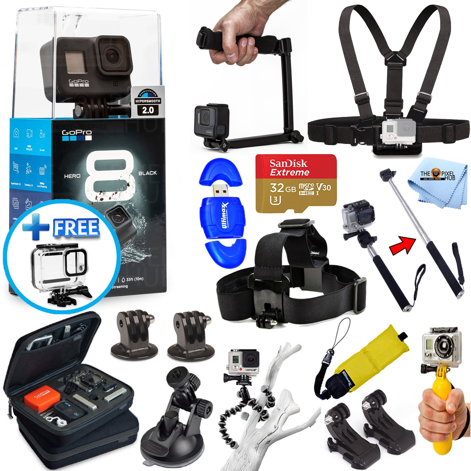 2 Piece for All GoPro Ultimaxx J-Hook