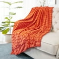 thumbnail image 4 of Home Soft Things Saga Double Sided Faux Fur Throw - Burnt Orange - 50" x 60", 4 of 9