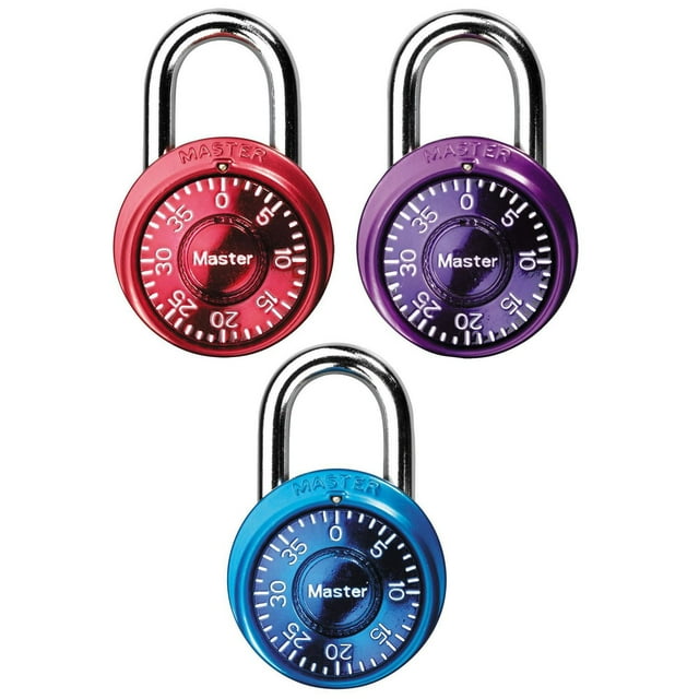 Master Lock Mini Metallic Combination Locks #1533TRI