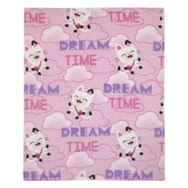 DreamWorks Gabby's Dollhouse Dream It Up Toddler Blanket, Pink, Purple, 40" x 50", Polyester