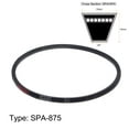 thumbnail image 2 of Unique Bargains SPA875 V-Belts Drive Belt 875mm Pitch Length Rubber for Power Transmission, 2 of 6