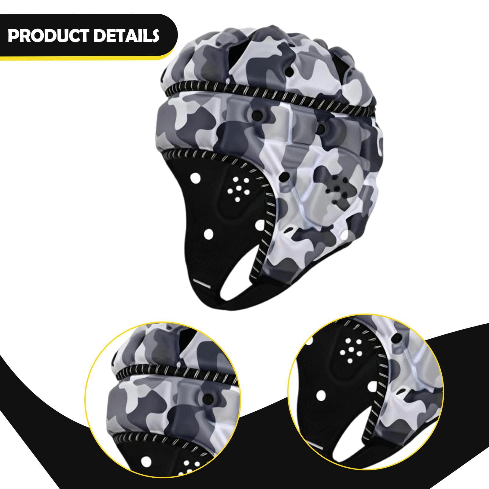 Rugby Helmet Headgear Cap Reflective Safety Polyester Foam Material for Adult Men Women Outdoor Sports