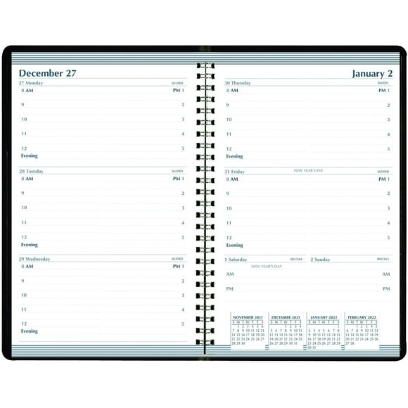 House of Doolittle 2022 Weekly Calendar Planner, Black, 5 x 8 Inches, January - December (HOD27802-22)