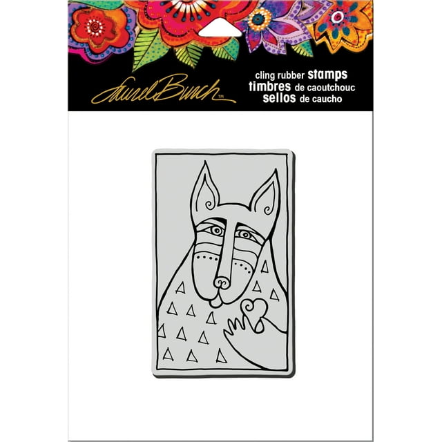 Stampendous Laurel Burch Cling Stamp-Dog Love