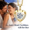 thumbnail image 5 of Momentwish Heart Necklace for Women 14K Gold Plated Moissanite Pendant Necklaces Anniversaries Valentines Mother's Day Gifts, 5 of 11