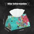 thumbnail image 6 of Goofa Cartoon Map Of Europe Pattern Triangle Square Tissue Box Cover, Modern PVC Leathe Facial Paper Holder,Decorative Holder/Organizer for Bathroom Vanity Countertop, 6 of 9
