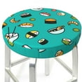 thumbnail image 6 of Goofa Sushi Printed Stool Covers Round, Waterproof Round Bar Stool Covers Anti-Slip Round Bar Stool Seat Cover with Elastic Bands Durable -12 inch, 6 of 7