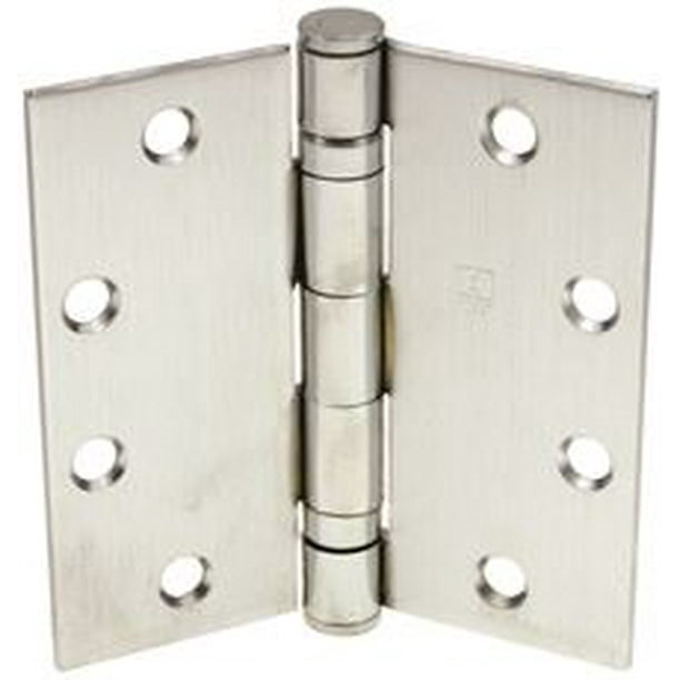 Hager Full Mortise Ball Bearing Temp Hinge, 41/2 In. X 41/2 In., Dull