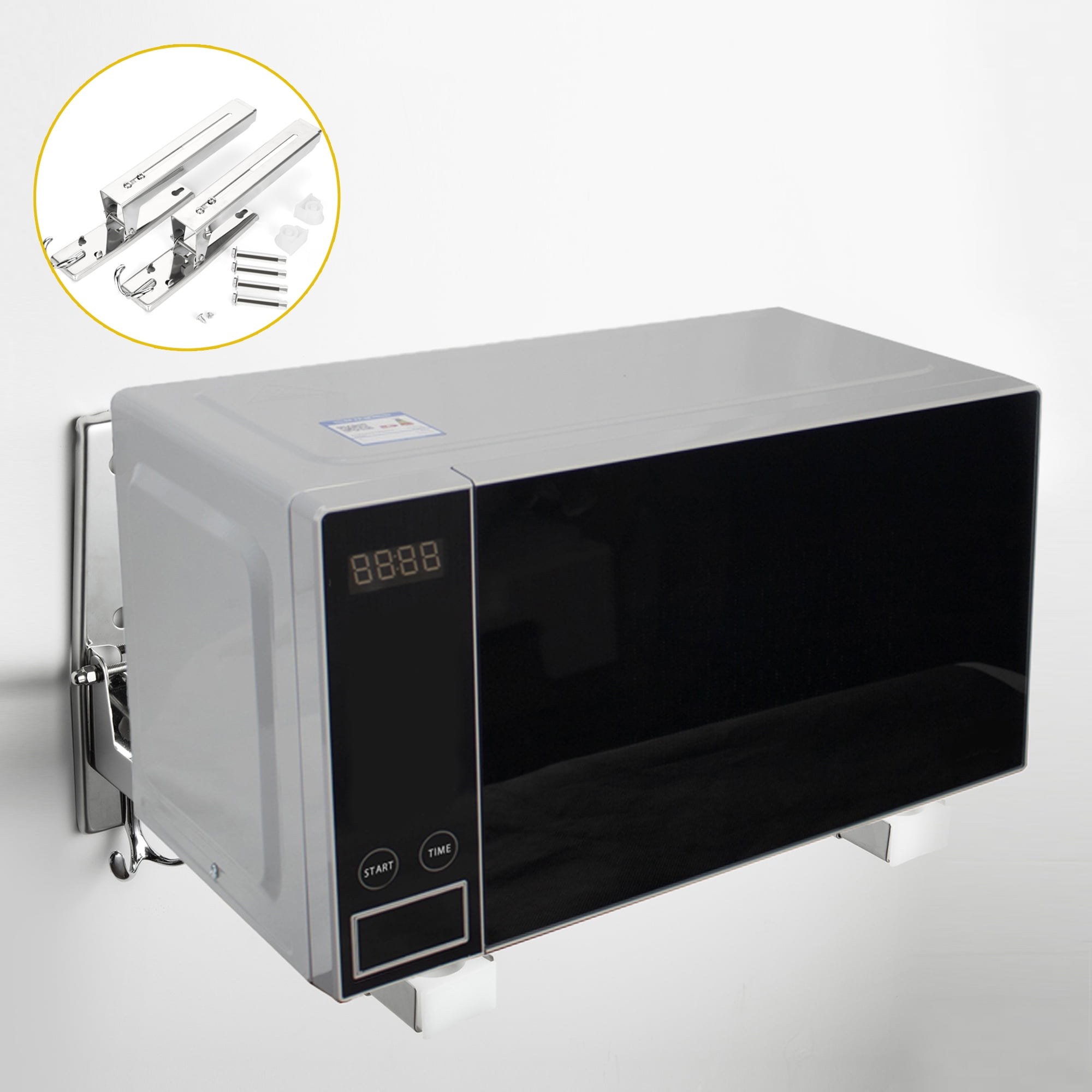 Microwave Oven Bracket Foldable Stretch Shelf Rack for Microwave Wall Mount Rack 