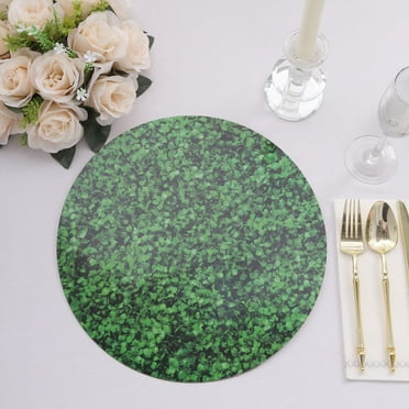 BalsaCircle 6 Green Round 13 in Disposable Paper Charger Plates Floral Design Party Events ...