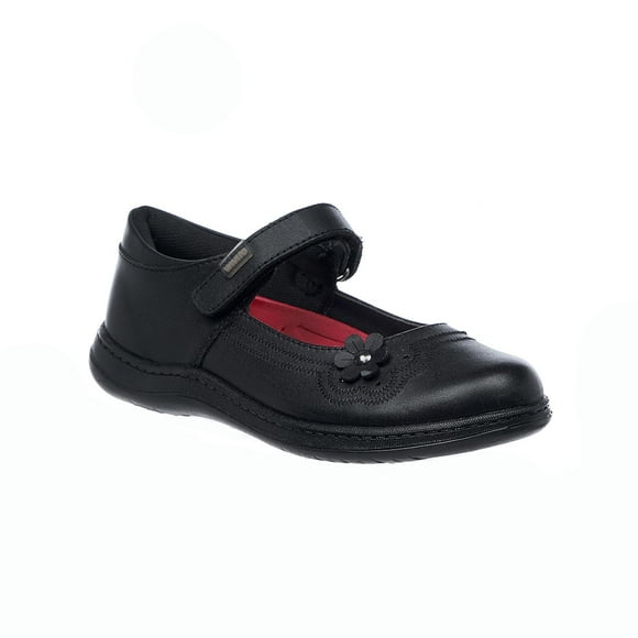 Zapato Vavito Niña Juvenil Moda Casual Escolar Cómodo Piel Negro Detalle Floral 005B5U negro 20 VAVITO V7704