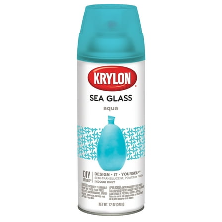 Krylon Sea Glass Finish Spray Paint, Aqua, 12 oz.