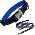 thumbnail image 4 of Black Rhino - Collar Ajustable Clásico a Rayas para Perros de Razas Peq., Med. y Gr. | Hilo Reflectante de 3M | 4 Colores Brillantes; Correas a Juego Se Venden por Separado (Rayas Azules, Peq.), 4 of 4