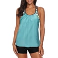 thumbnail image 1 of Womens Racerback Swimming Suit Tankini Set Swimsuit Bathing Suit with Boyshorts S-XXL, 1 of 4