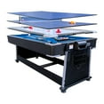 thumbnail image 2 of RACK Triad 7-Foot 3-in-1 Multi Game Swivel Billiard/Pool Table (Blue Felt with Black Body), 2 of 7