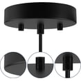 thumbnail image 3 of TRAHOO-Sangle Sopffy Pendant Light Canopy Kit, 5 1/8 Inches Ceiling Lighting Canopy Kit with All Mounting Hardware Modern Chandelier Ceiling Plate Cover for Pendant Lighting Fixtures, Black (Black), 3 of 4