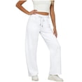 thumbnail image 4 of DISKEBUISS Women's Barrel Sweatpants Wide Leg Lounge Pants with Pockets Drawstring Elastic Waisted for Baggy Casual, 4 of 8