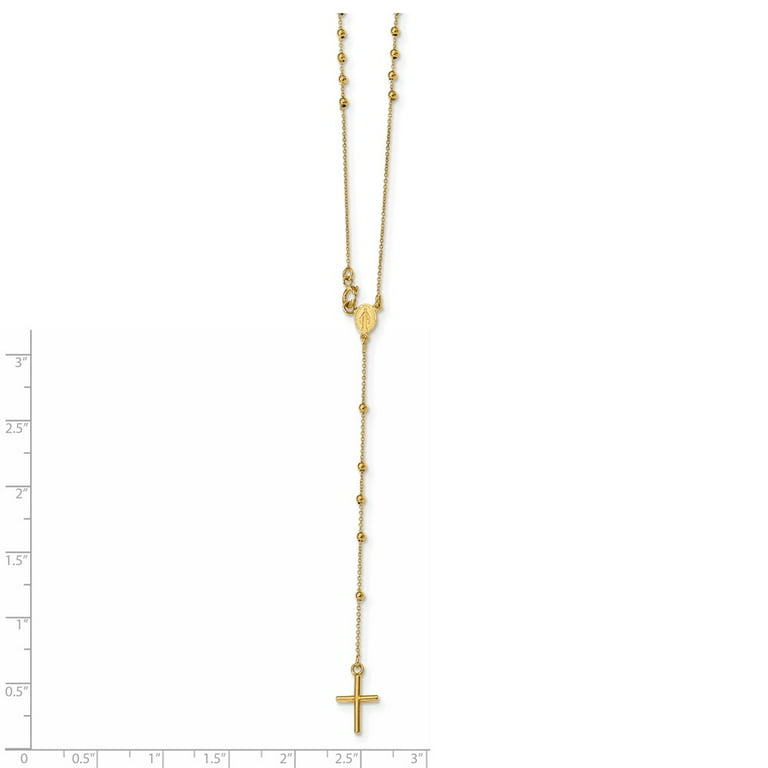 Gold rosary necklace best sale walmart