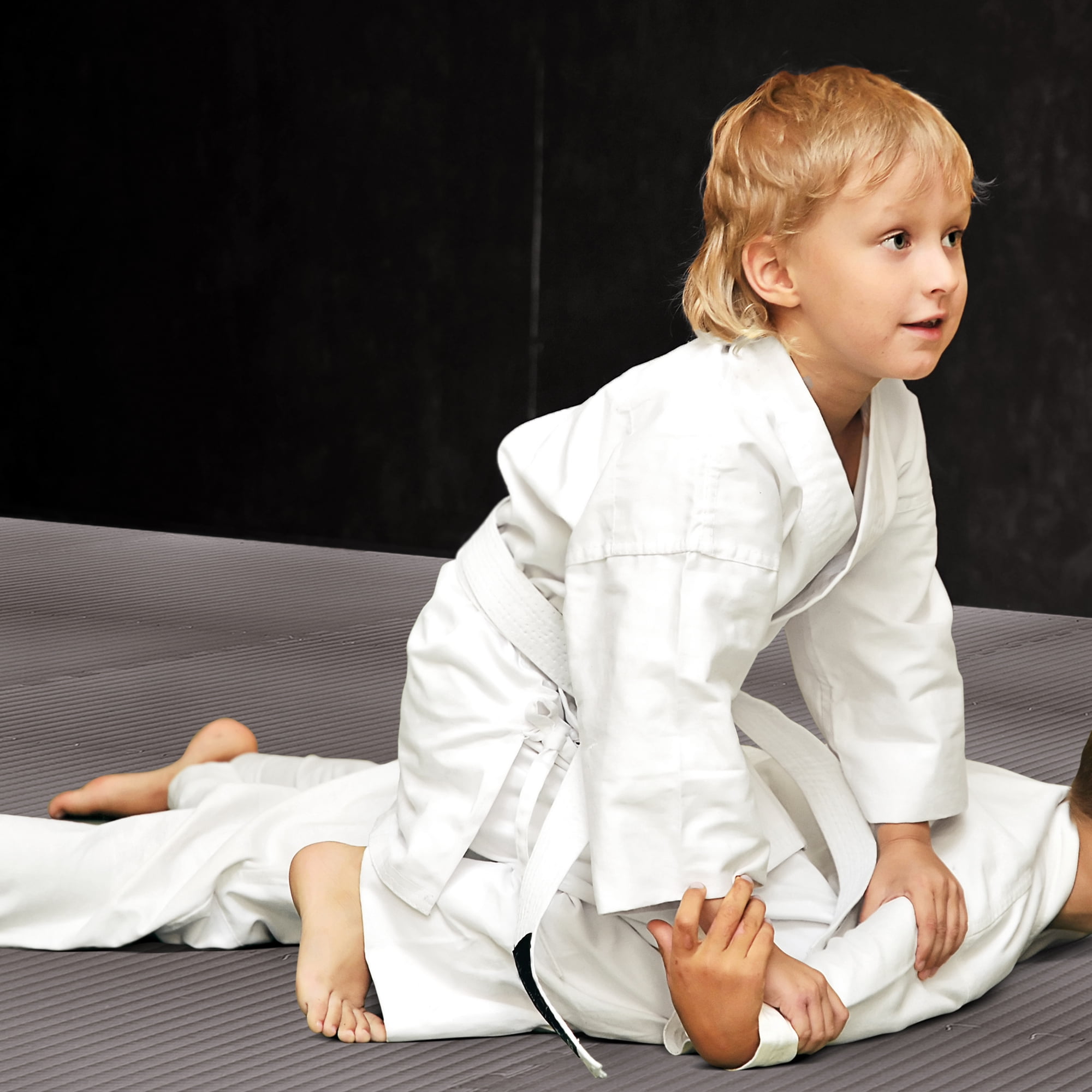 We Sell Mats 3/4 Inch Thick Martial Arts EVA Foam Exercise Mat, Tatami Pattern, Interlocking Floor Tiles for Home Gym, MMA, Anti-Fatigue Mats, 24 in x 24 in