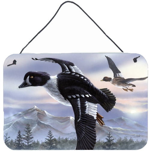 Carolines Treasures PTW2055DS812 Goldeneye Ducks Flying Wall or Door Hanging Prints  8x12 multicolor