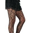 thumbnail image 5 of ToBeInStyle Women's Lace Spandex Pantyhose - Floral Garden Bouquet - Black, 5 of 7