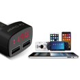 thumbnail image 4 of Adaptador de cargador de coche USB dual 4 en 1 3.1A Voltímetro Celsius Rojo Azul Likrtyny, 4 of 6