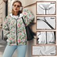 thumbnail image 6 of Renewold Rose Leaf Polka Dot Blue Women's Oversized Hoodie Tops Jacket Coat Hooded Cardigan Long Sleeve Sweatshirts Drop Shoulder Hoodie Sweaters Oversized Jacket Coat Loose Fit Clothes, XXL, 6 of 7