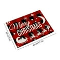 thumbnail image 3 of Christmas Placemats, Holiday Table Mats, Insulated Reusable Cotton Linen Tablecloths for Dining Room, Waterproof Double-Sided Decorative Xmas Table Covers with Plaid and Burlap Design, 3 of 6