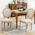 French Country Dining Chairs Set of 4, Cream Kitchen & Dining Room