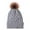 Gray, variant on New Warm Fluff Thickened Ball Of Wool Ladies Cap, Europe And The United States Autumn And Winter Knitted Warm Cap