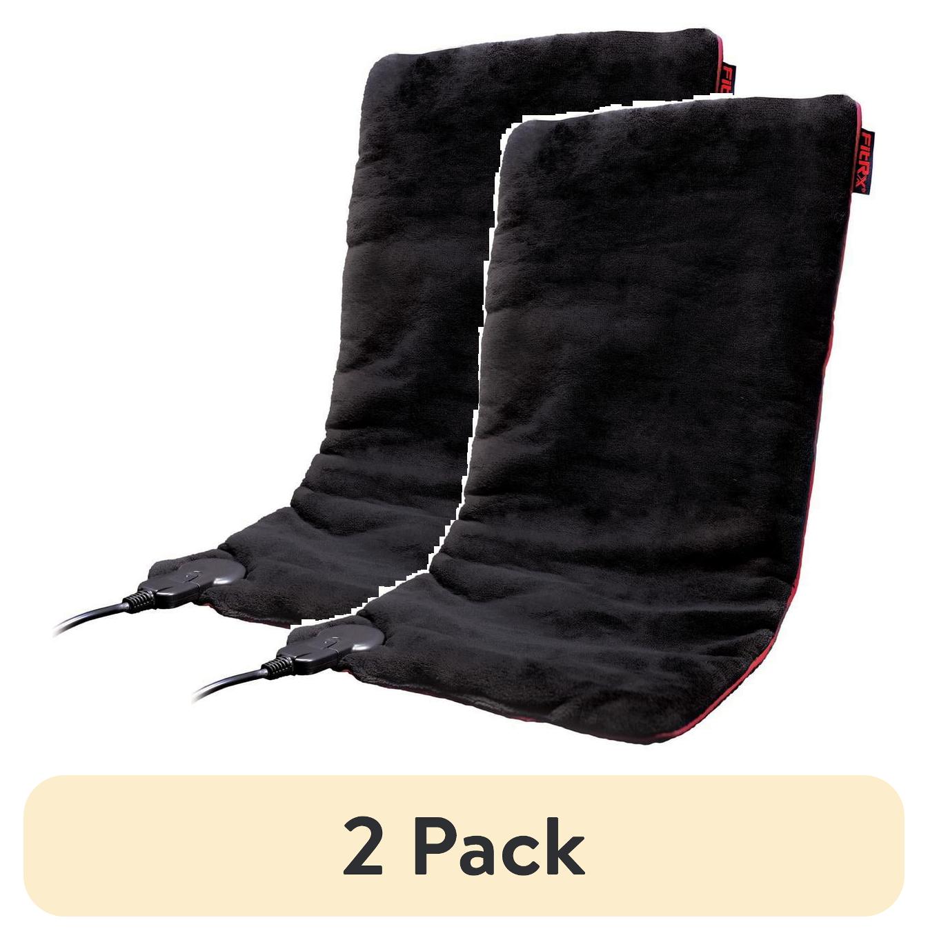 (2 pack) FitRx Recovery Heat Plus Weighted Heating Pad, 4lbs. Weighted Electric Heating Pad for Back Pain Relief, 12 x 24in.