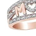 thumbnail image 2 of Walbest Silver Ring MOM Letter Exquisite Rhinestone Mummy Band Ring for Mother, 2 of 7