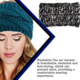 thumbnail image 3 of Sonducket Diadema de invierno para mujer, orejeras de ganchillo, motocicleta para mujer, color negro Accesorio para el cabello Negro+Blanco Sonducket AP009482-19B, 3 of 6