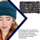 thumbnail image 3 of Sonducket Diadema de invierno para mujer, orejeras de ganchillo, motocicleta para mujer, color negro Accesorio para el cabello Negro+Blanco Sonducket AP009482-19B, 3 of 6