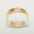 thumbnail image 4 of LBG British Made 10k Rose Gold Natural Diamond Mens Band Ring - 25 size options - Size 12, 4 of 6