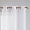 thumbnail image 2 of Dainty Home Hannah Linen Textured Light Filtering Grommet Panel Pair 76 x 84'' In White, 2 of 4