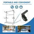 thumbnail image 4 of Kojem Freestanding Kayak Storage Rack Stand for 4 Kayak, SUP, Canoe, Paddle Board, Boat, Surfboard for Indoor, Outdoor, Garage, Shed, Dock w/Wheels, 4 of 9