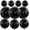 Black, variant on 10Pcs Black Round Foil Balloons, 22" 18" 15" 4D Helium Sphere Mylar Balloon, Metallic Black Foil Baloon for Birthday Graduation Wedding Anniversary New Year Eve Disco Party Decorations