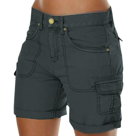 Women s Loose Solid Color Biker Shorts Women Pack Mini Pant Summer Beach Biking Shorts Women Shorts Buttons Short Hot Boy Shorts Underwear for Women Pants Cargo Shorts