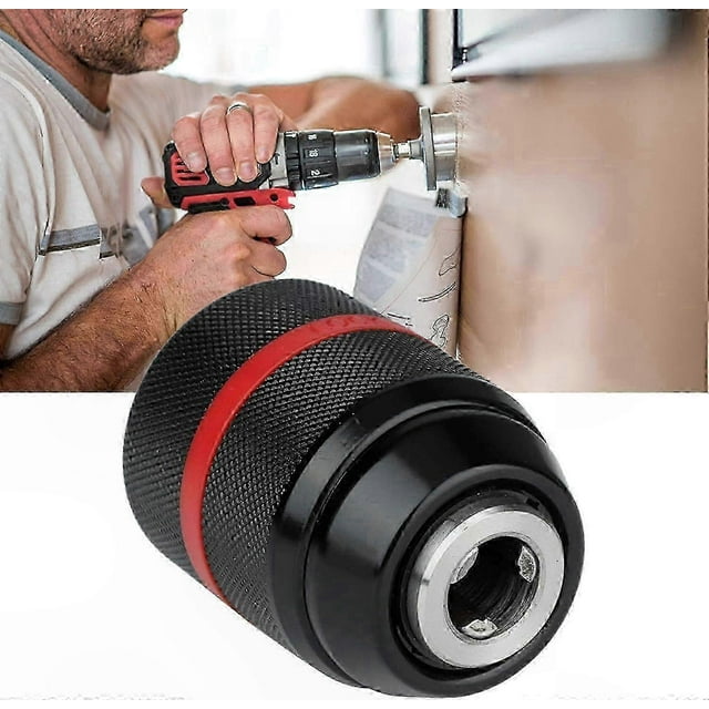 Keyless Drill Chuck Replacement 1/2-20UNF Mount 2-13mm Self-Tightening Multi-Purpose Hand Drill Chuck for Power Tools