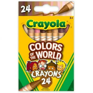 Crayola Large Crayons, Colors of the World, 24 Per Box, 3 Boxes