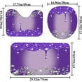 thumbnail image 2 of 4PCS Bling Diamond Shower Curtain Set with Non-Slip Rugs Toilet Lid Cover and Bath Mat Shower Curtain with 12 Hooks Bathroom Sets with Shower Curtain and Rugs and Accessories, 2 of 7